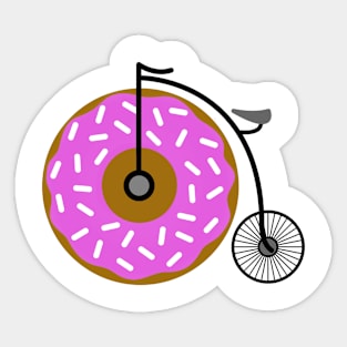 Doughnut Penny Farthing Sticker